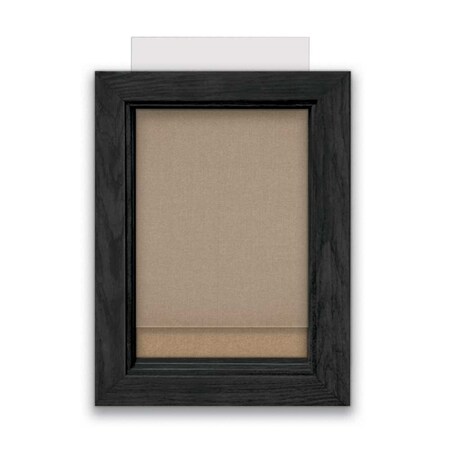 United Visual Products Indoor Enclosed Combo Board, 72"x36", Gold Frame/Black Porcelain & Black UVCB7236G-BLKPORC-BLACK